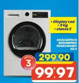 Eurospar ASCIUGATRICE NORDMENDE NDASC9046EV offerta