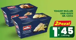 Eurospar YOGURT MULLER VARI GUSTI GR. 125X2 offerta