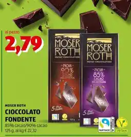 ALDI MOSER ROTH CIOCCOLATO FONDENTE offerta