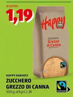 ALDI HAPPY HARVEST ZUCCHERO GREZZO DI CANNA offerta