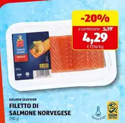 ALDI GOLDEN SEAFOOD FILETTO DI SALMONE NORVEGESE offerta