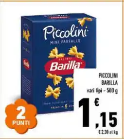 Conad Piccolini Barilla offerta