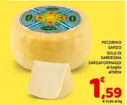 Conad PECORINO SARDO SOLE DI SARDEGNA SARDAFORMAGGI offerta