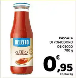 Conad PASSATA DI POMODORO DE CECCO offerta