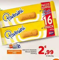 Conad BISCOTTI PAVESINI PACCO DOPPIO offerta
