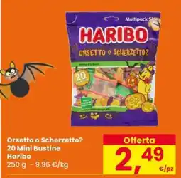 Eurospar Orsetto o Scherzetto? 20 Mini Bustine Haribo offerta