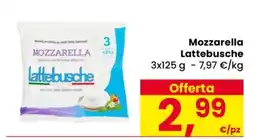 Eurospar Mozzarella Lattebusche offerta
