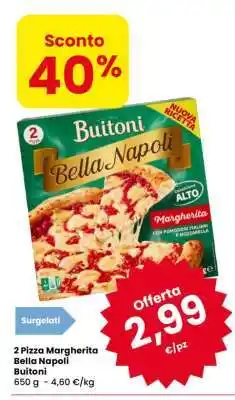 Eurospar 2 Pizza Margherita Bella Napoli Buitoni offerta