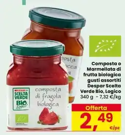 Eurospar Composta o Marmellata di frutta biologica gusti assortiti offerta