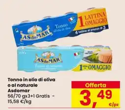 Eurospar Tonno in olio di oliva o al naturale offerta