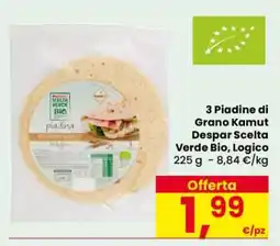 Eurospar 3 Piadine di Grano Kamut offerta