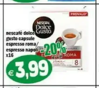 Dolce gusto capsule espresso roma
