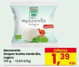 Eurospar Mozzarella Despar Scelta Verde Bio, Logico offerta