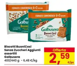 Eurospar Biscotti BuoniCosi Senza Zuccheri Aggiunti assortiti offerta