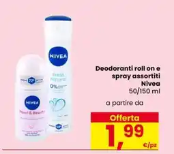 Eurospar Deodoranti roll on e spray assortiti Nivea offerta