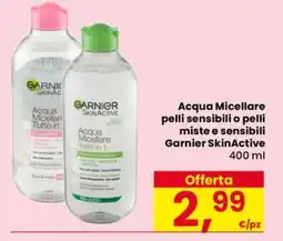 Eurospar Acqua Micellare pelli sensibili o pelli miste e sensibili Garnier SkinActive offerta