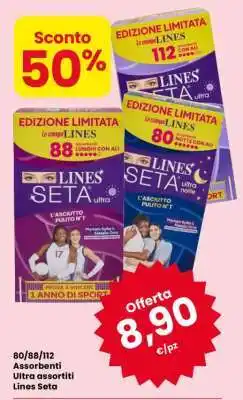 Eurospar 80/88/112 Assorbenti Ultra assortiti Lines Seta offerta
