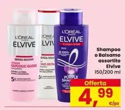 Eurospar Shampoo o balsamo assortito Elvive offerta