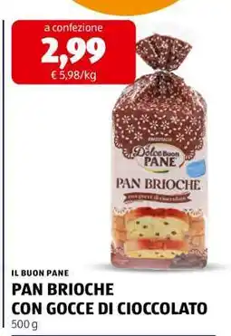 ALDI PAN BRIOCHE CON GOCCE DI CIOCCOLATO offerta