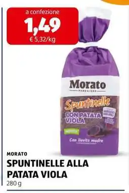 ALDI MORATO SPUNTINELLE ALLA PATATA VIOLA offerta