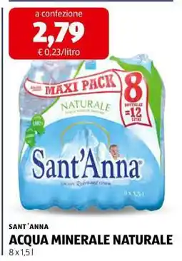 ALDI Sant'Anna Acqua Minerale Naturale offerta