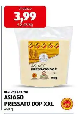 ALDI ASIAGO PRESSATO DOP XXL offerta