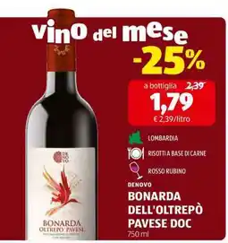 ALDI BONARDA DELL’OLTREPÒ PAVESE DOC offerta