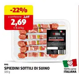 ALDI BBQ SPIEDINI SOTTILI DI SUINO offerta