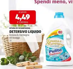ALDI SPUMA DI SCIAMPAGNA DETERSIVO LIQUIDO offerta