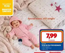 ALDI TUTA IN PILE PER NEONATO offerta