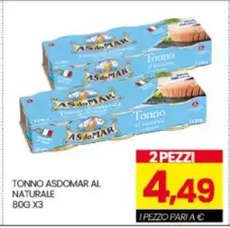 Eurospar TONNO ASDOMAR AL NATURALE offerta