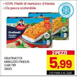 Eurospar Gratinati di merluzzo FINDUS offerta