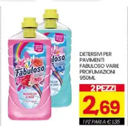 Eurospar DETERSIVI PER PAVIMENTI FABULOSO VARIE PROFUMAZIONI offerta