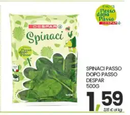 Eurospar SPINACI PASSO DOPO PASSO DESPAR 500G offerta