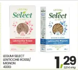 Eurospar LEGUMI SELECT LENTICCHIE ROSSE/MIGNON offerta