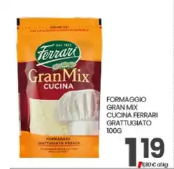 Eurospar FORMAGGIO GRAN MIX CUCINA FERRARI GRATTUGIATO 100G offerta