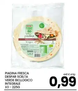 Eurospar PIADINA FRESCA DESPAR SCELTA VERDE BIO,LOGICO INTEGRALE offerta