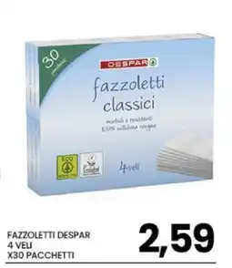 Eurospar FAZZOLETTI DESPAR offerta