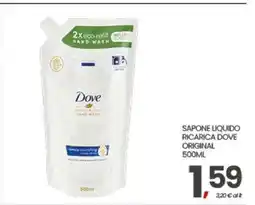 Eurospar SAPONE LIQUIDO RICARICA DOVE ORIGINAL 500ML offerta