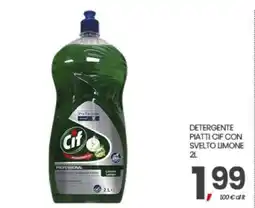 Eurospar DETERGENTE PIATTI CIF CON SVELTO LIMONE 2L offerta