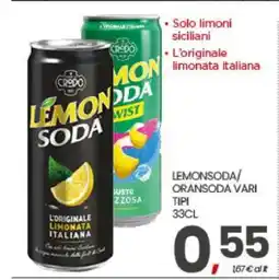 Eurospar LEMONSODA/ORANSODA VARI TIPI offerta