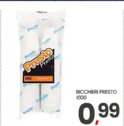 Eurospar BICCHIERI PRESTO X100 offerta