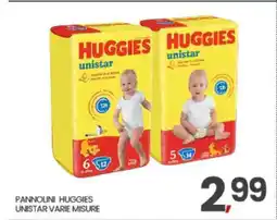 Eurospar PANNOLINI HUGGIES UNISTAR VARIE MISURE offerta