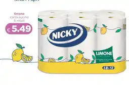 Acqua & Sapone NICKY limone carta cucina offerta