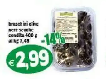 Il Castoro Supermercati Bruschini olive nere secche condite offerta
