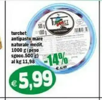 Turchet antipasto mare naturale medit
