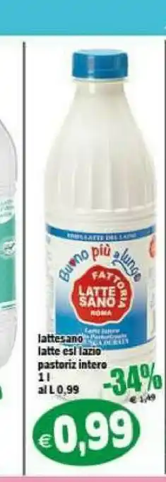 Fattoria latte sano - latte fresco intero linea bar 1000 g(ml)