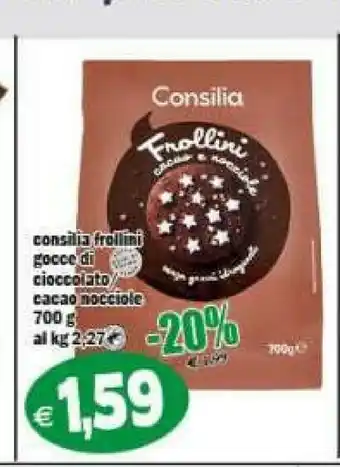 Frollini gocce di cioccolato cacao