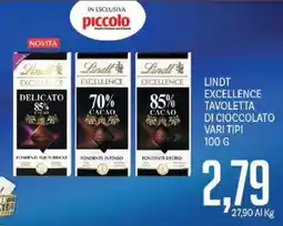 Supermercati Piccolo Lindt Excellence Tavoletta di cioccolato offerta