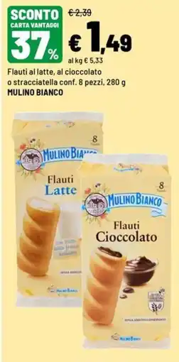 Iper La Grande Flauti al latte o al cioccolato MULINO BIANCO offerta